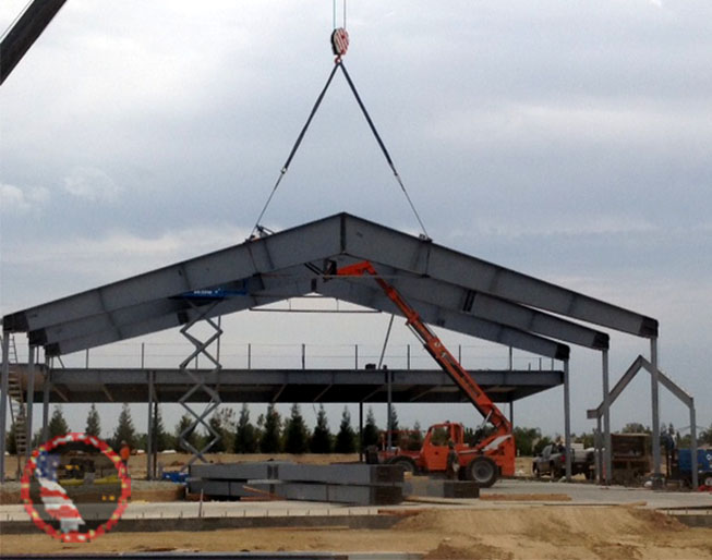 Golden State Steel Erectos in Bakersfield 	Stairs, nd Related Railing
Camberi, g of Wide Flange Beams, Custom Fabrication