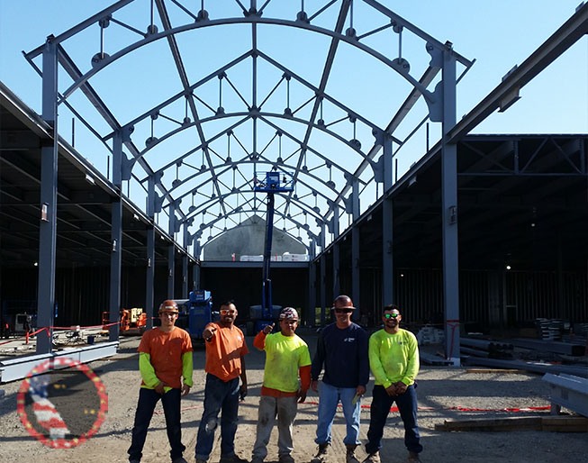 Golden State Steel Erectos in Bakersfield, Stairs and Related Railing, Cambering of Wide Flange Beams, Custom Fabrication